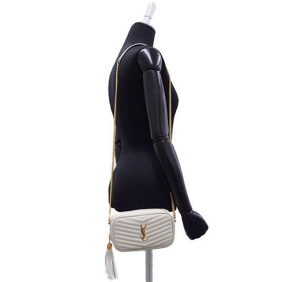 Saint Laurent Paris Lou Mini Bag Shoulder Bag Ivory Black - Picture 9 of 9